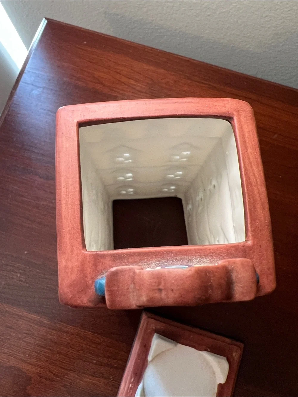 Vintage Cafe Prague House Shaped Tealight Candle Holder Hand Painted